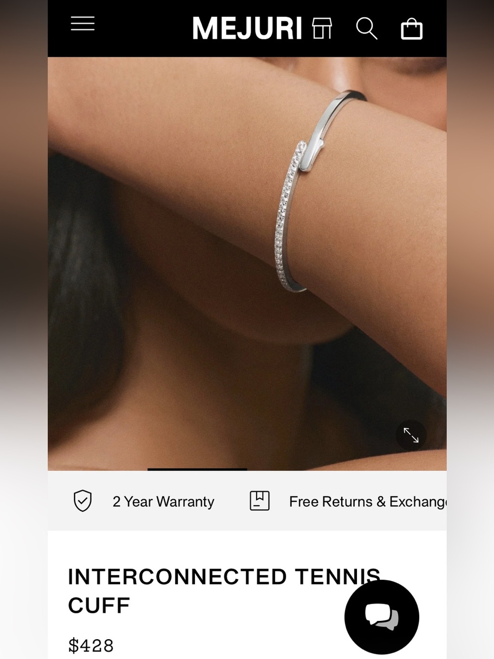 Interconnected Tennis Bracelet - Sterling Silver with Lab-Grown White Sapphire